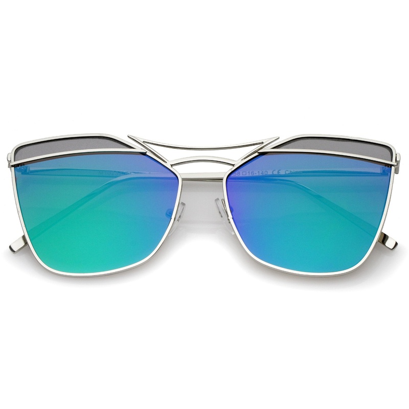 Women’s Laser Cut Dual Flat Lens Sunglasses A968
