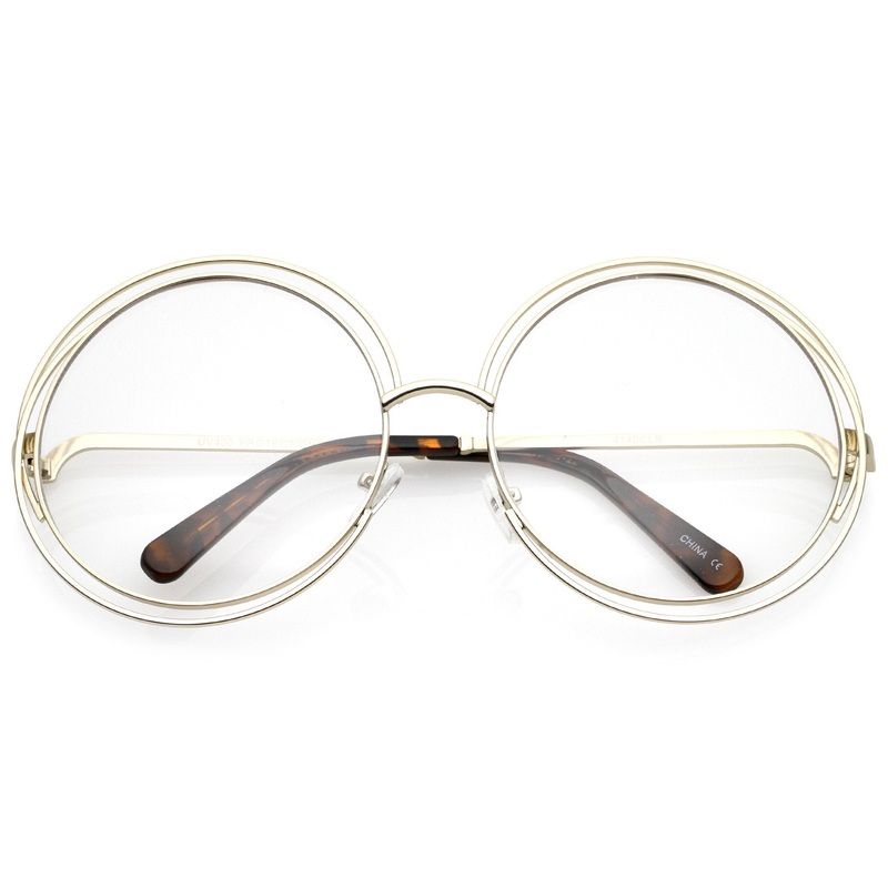 Women’s Modern Oversize Loop Round Sunglasses A822
