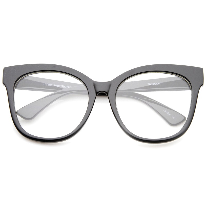 Women’s Oversize Retro Clear Lens Glasses A835