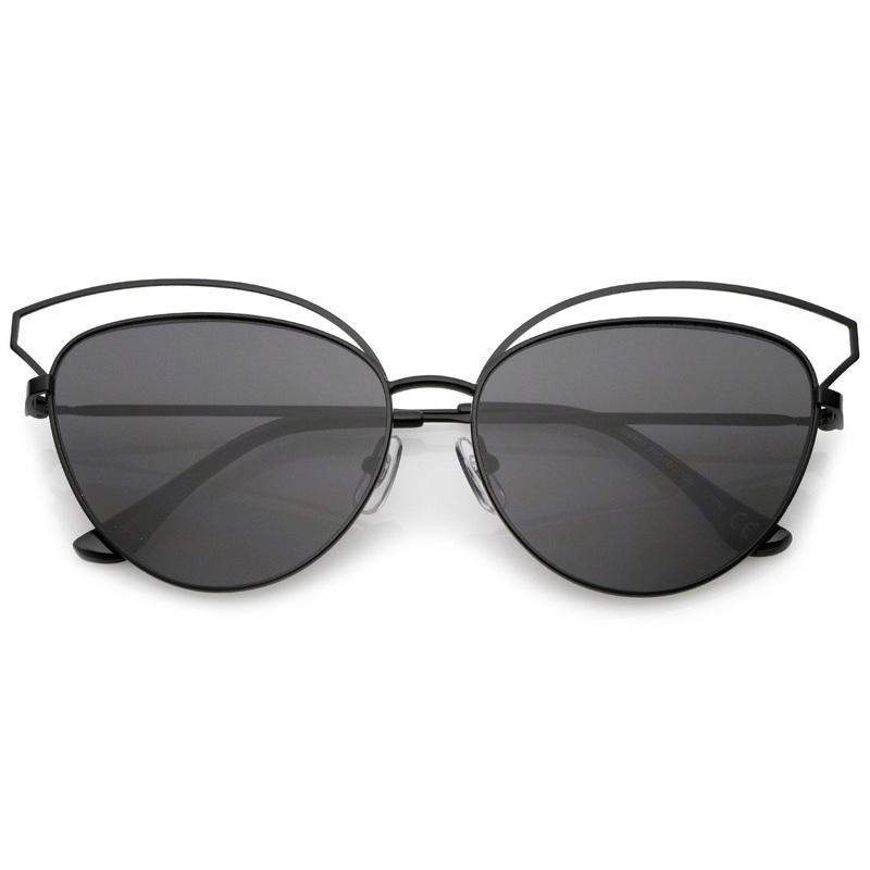 Women’s Slim Laser Cut Cat Eye Sunglasses A759