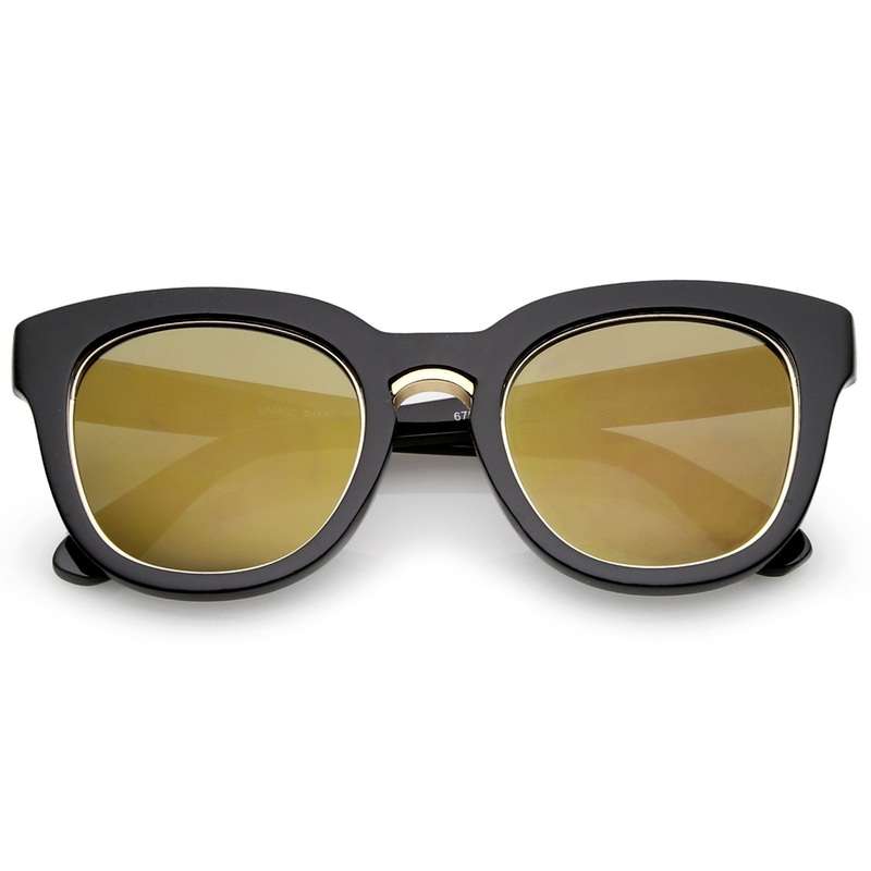Women’s Trimmed Lens Horned Rim Sunglasses A782