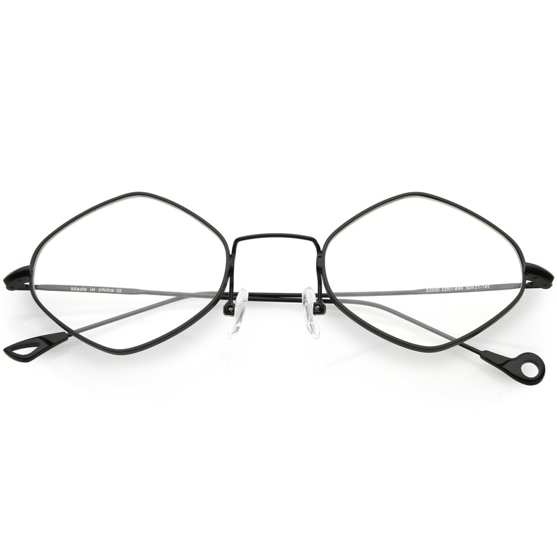 Premium Retro 1990’s Fashion Small Diamond Shape Clear Lens Glasses C500
