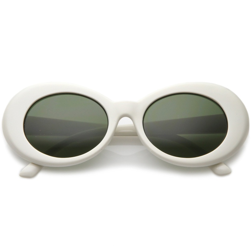 Women’s Retro Disco Oval Clout Color Tone Lens Sunglasses 51mm C382