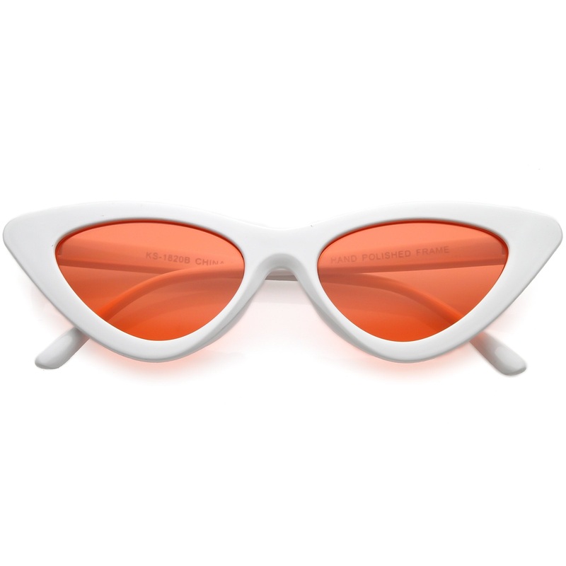 Women’s Retro Side Angle Cat Eye Color Lens Sunglasses C510
