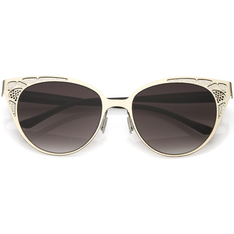 Women’s Vintage Lace Design Gradient Lens Cat Eye Sunglasses C314