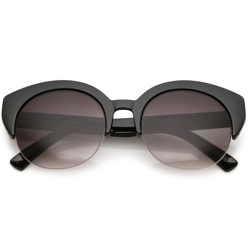 Women’s Wide Angle Cat Eye Half Frame Sunglasses C021