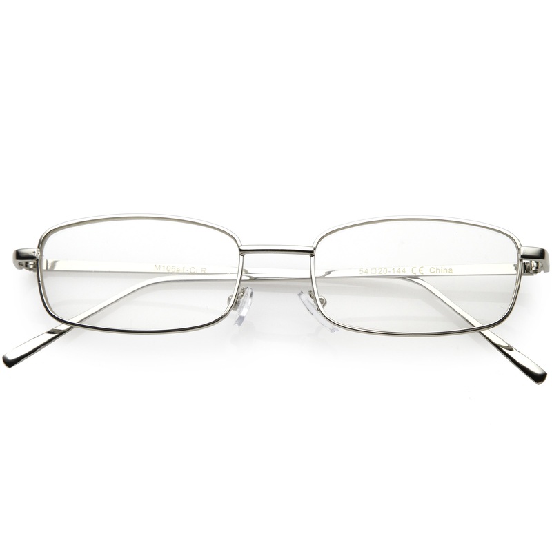 Classic Vintage Inspired Rectangle Flat Clear Lens Glasses C726