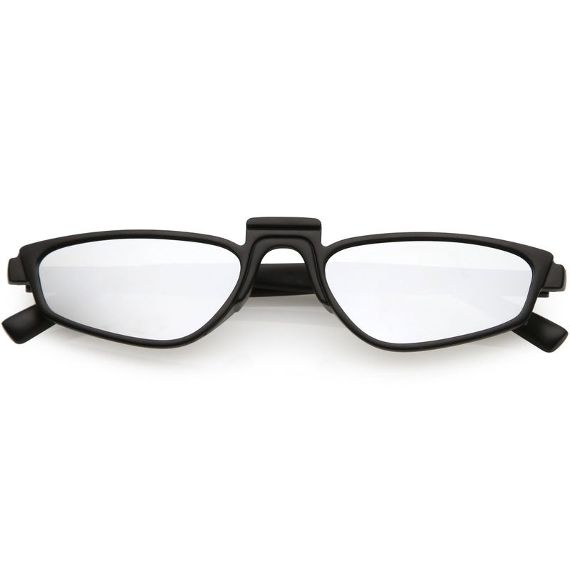 Women’s Retro Modern Low Bridge Mirrored Lens Cat Eye Sunglasses C670