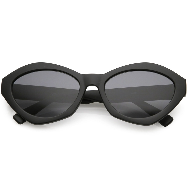 Women’s Retro Modern Oval Flat Lens Sunglasses C603