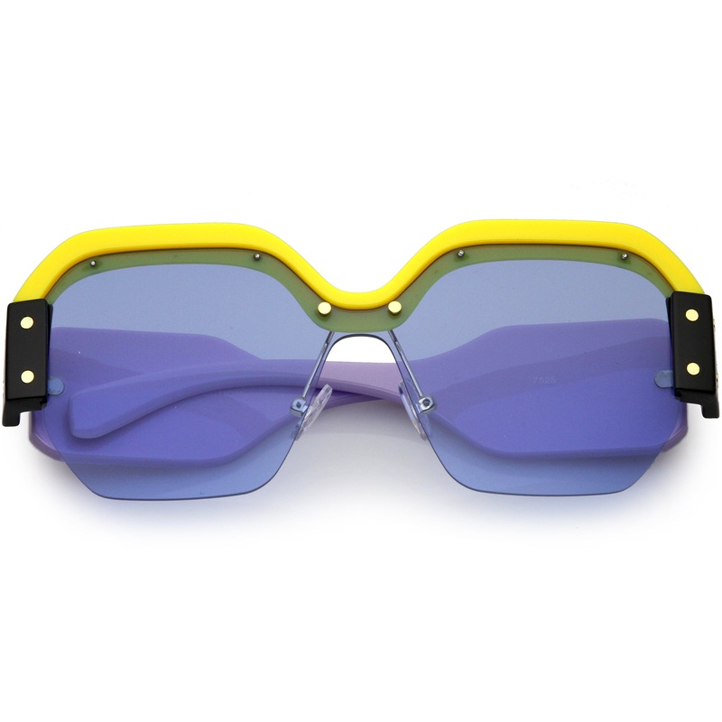 Women’s Retro Modern Oversize Geometric Sunglasses C705