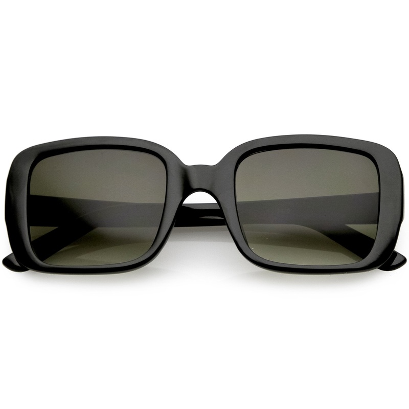 Women’s Retro Modern Square Flat Lens Sunglasses C605