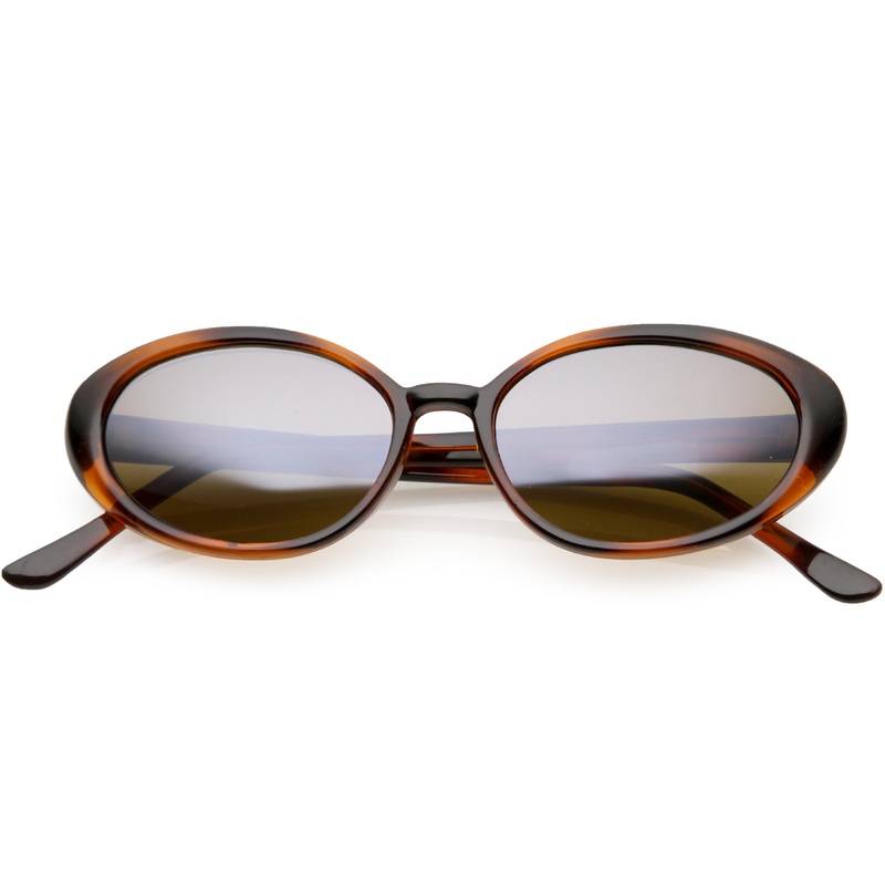 Women’s Retro True Vintage Round Oval Mirrored Lens Sunglasses C654