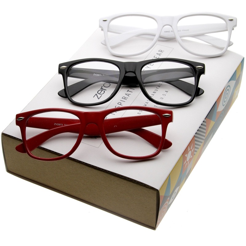 Retro Large Horned Rim Clear Lens Optical Glasses C001 [Promo Box]