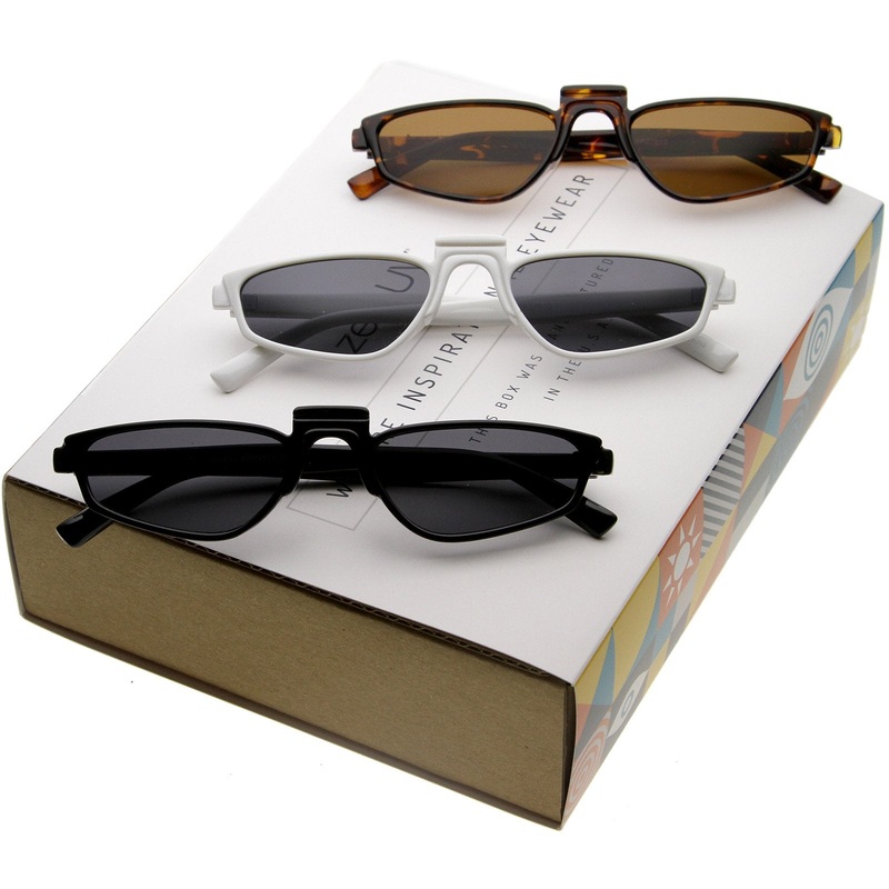 Women’s Retro 1990’s Thin Small High Nose Bridge Sunglasses C731 [Promo Box]