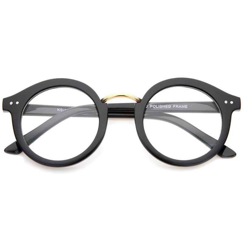 Eclectic Indie Round Clear Lens Retro Glasses A033