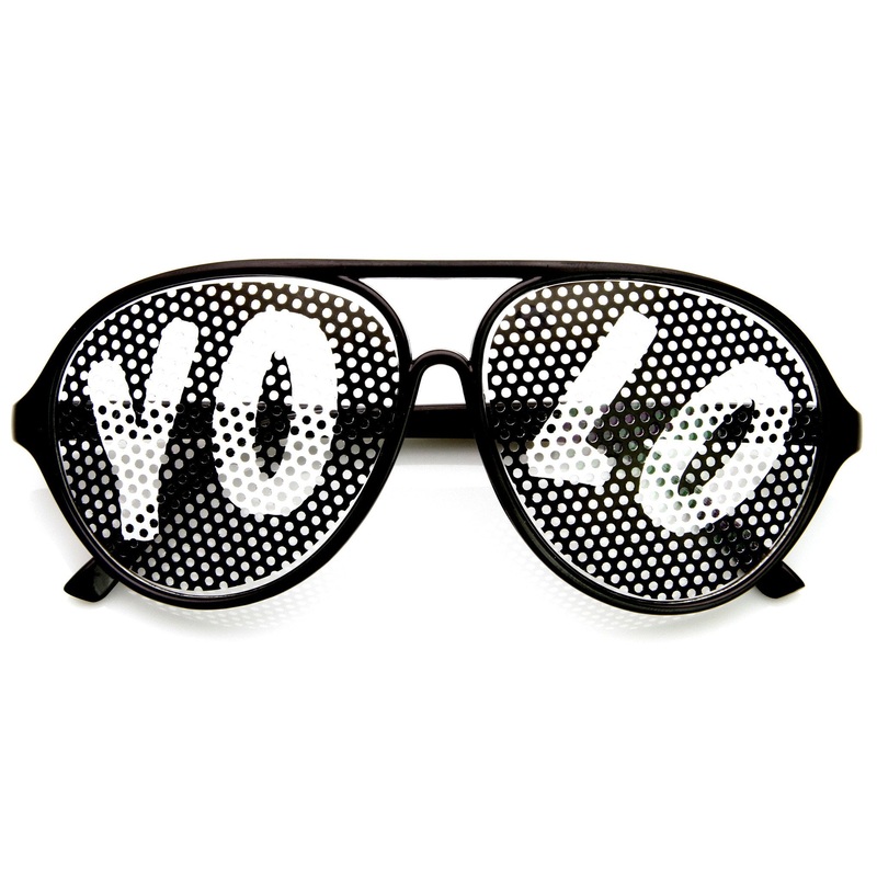 Party YOLO Summer Retro Aviator Glasses 8855