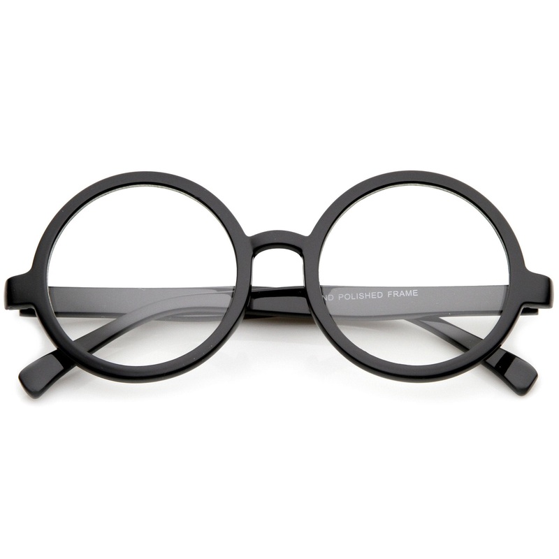 Retro Round Spectacles Clear Lens Glasses 8034
