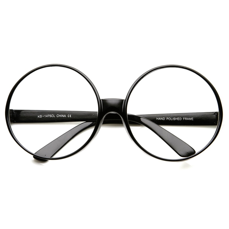 Super Oversize Fashion Clear Lens Round Circle Glasses 8713