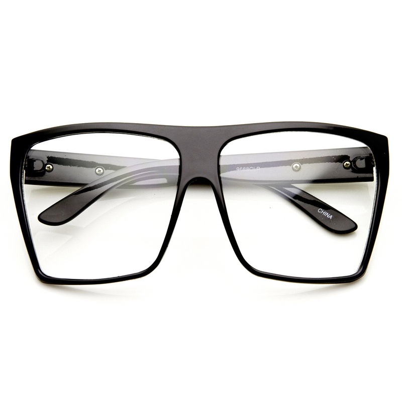 Super Oversize Square Clear Lens Fashion Glasses 8830