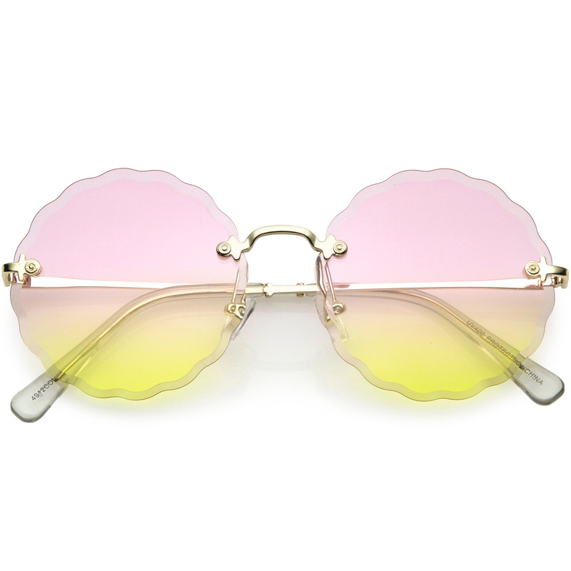 Women’s Retro 1970’s Round Gradient Gem Lens Sunglasses C983