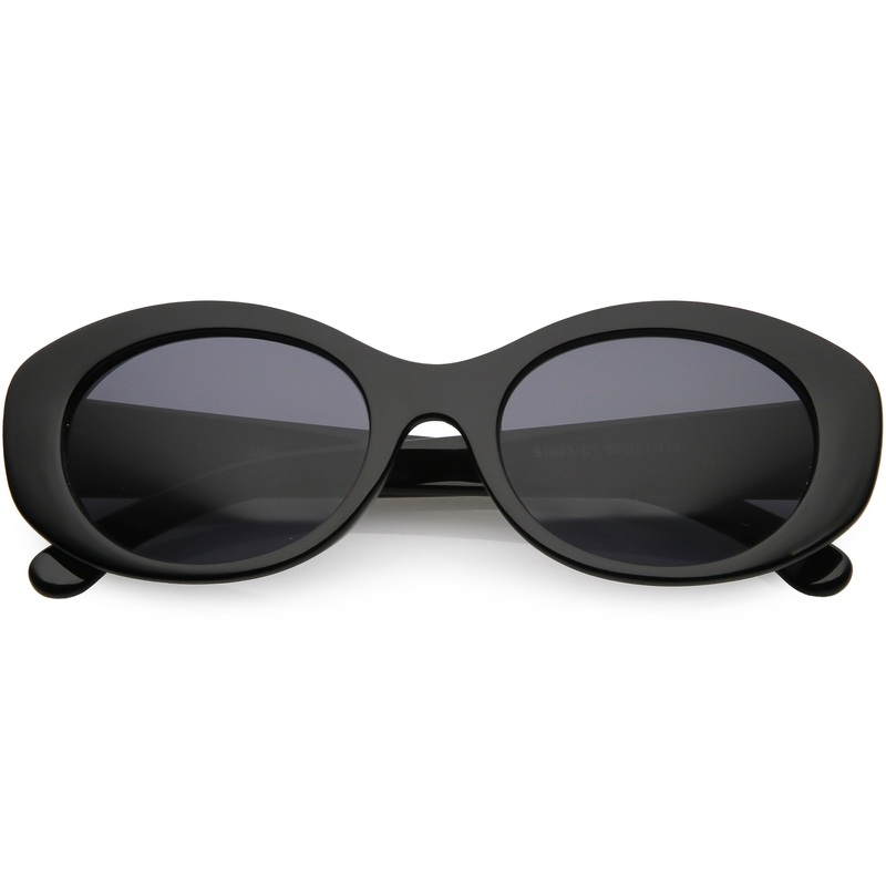 Women’s Retro Oval Clout Thick Frame Sunglasses C867