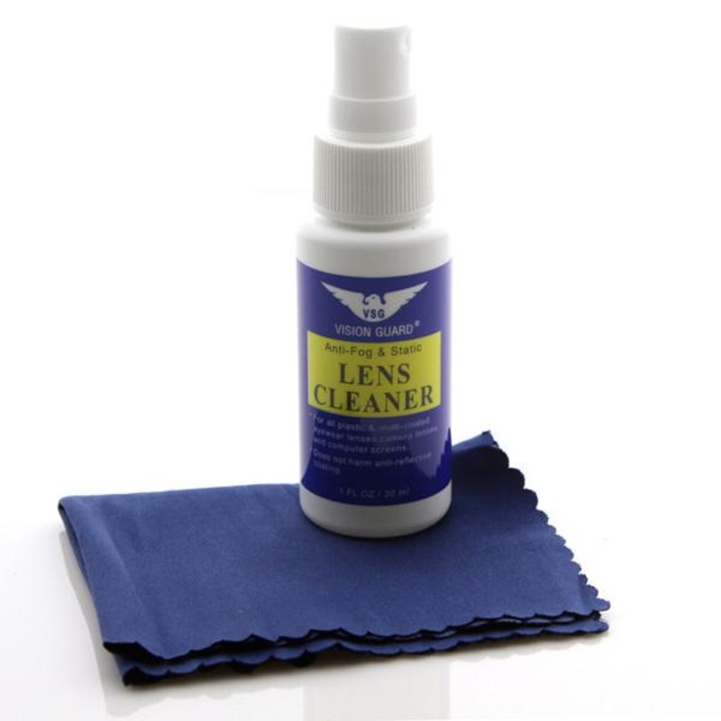Vision Guard Anti-Fog Sunglasses Glasses & Static Lens Cleaner + Cloth 1012