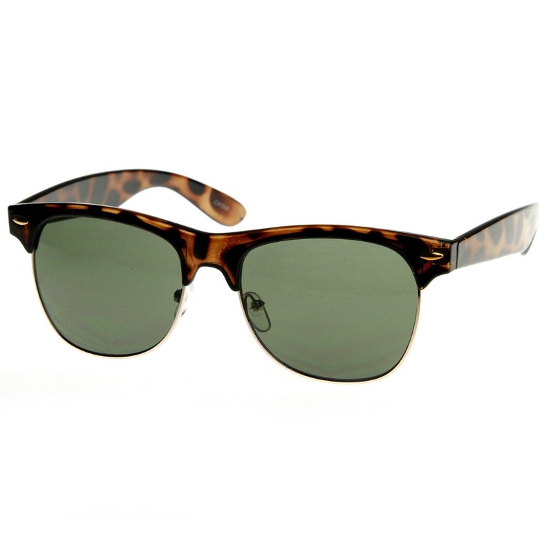 1950’s Vintage Inspired Retro Half Frame Horned Rim Sunglasses 8769