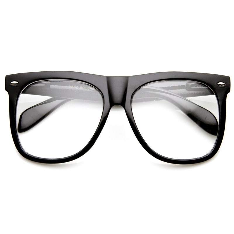 Oversize Hipster Indie Nerd Fashion Clear Lens Horned Rim Glasses 8900