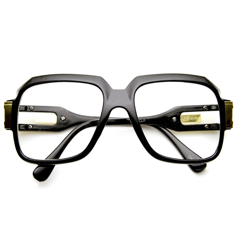 Retro Euro Square Hip Hop 80’s Fashion Clear Lens Glasses 8901