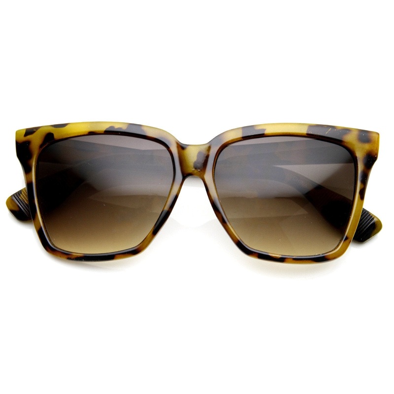 Womens Oversize Flat Top Cat Eye Designer Sunglasses 8967