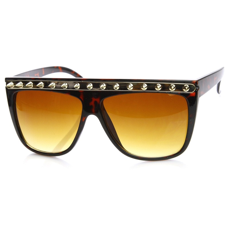 Womens Spiked Blogger Fashion Flat Top Sunglasses 8931