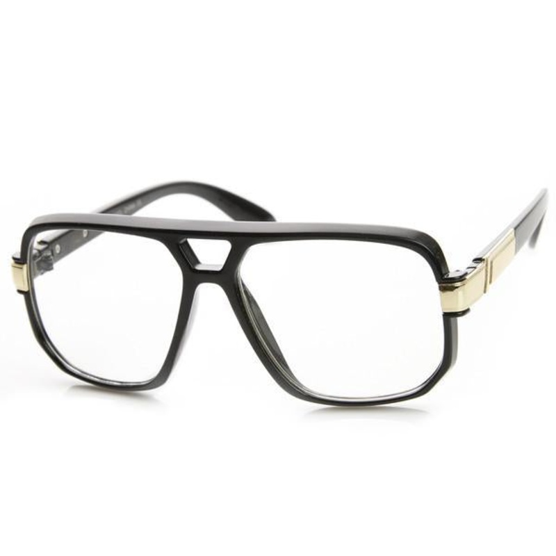 Retro 1980’s Classic Square Frame Hip Hop Clear Lens Glasses