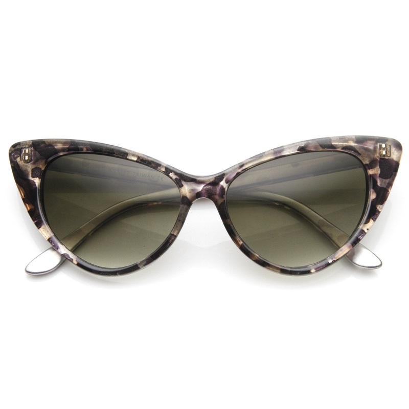 Womens Retro Mod 1950’s Version Hot Tip Pointed Cat Eye Sunglasses 9145