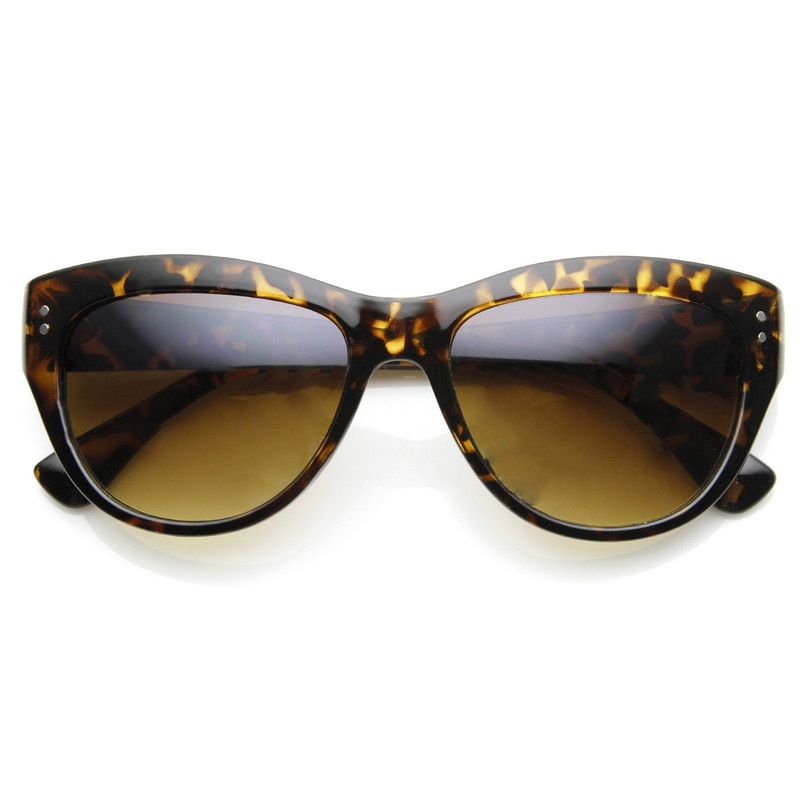 Womens Retro Riveted Cat eye Sunglasses 8996