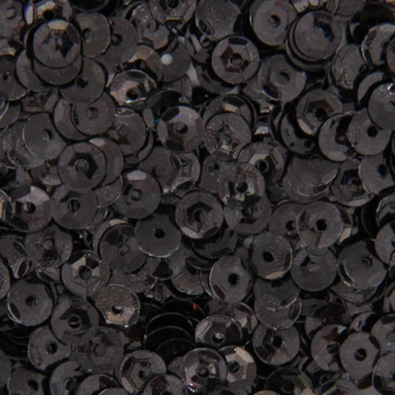 Loose Cup Hologram Sequins – 4mm – Black – 5 Gross