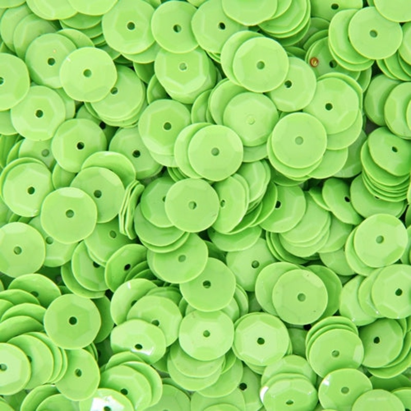 Loose Cup Neon Sequins – 6mm – Lime Green – 5 Gross