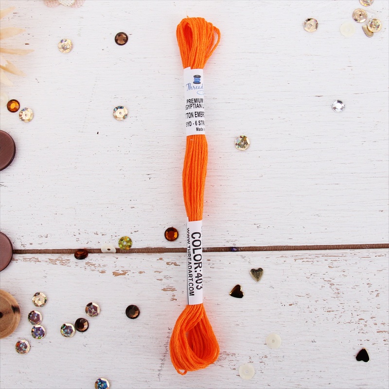 Orange Premium Cotton Embroidery Floss – Six Strand Thread – No. 403