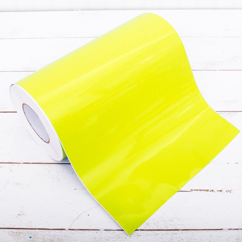 Permanent Vinyl Adhesive Yellow – Huge Roll – 12″ Wide X 55 Yd Roll