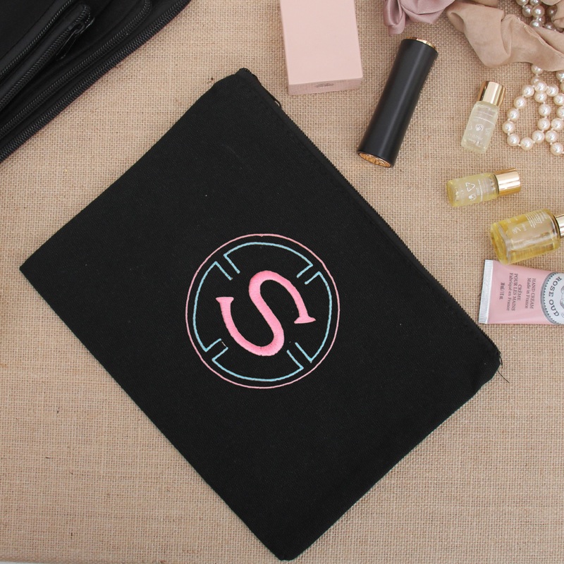 Personalized Makeup Bag – Embroidered Single Initial