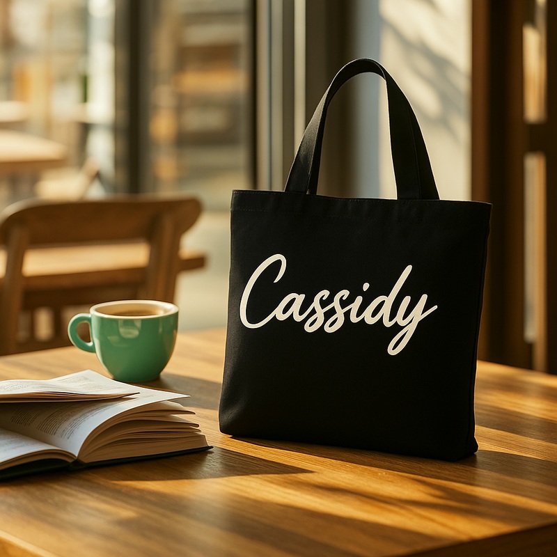Personalized Tote Bag – Custom Metallic Name or Word
