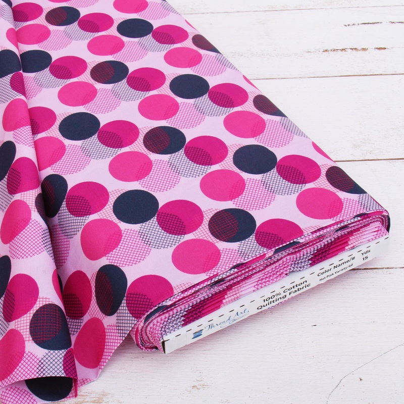 Premium Cotton Quilting Fabric Sold By The Yard – Patterned Hot Pink