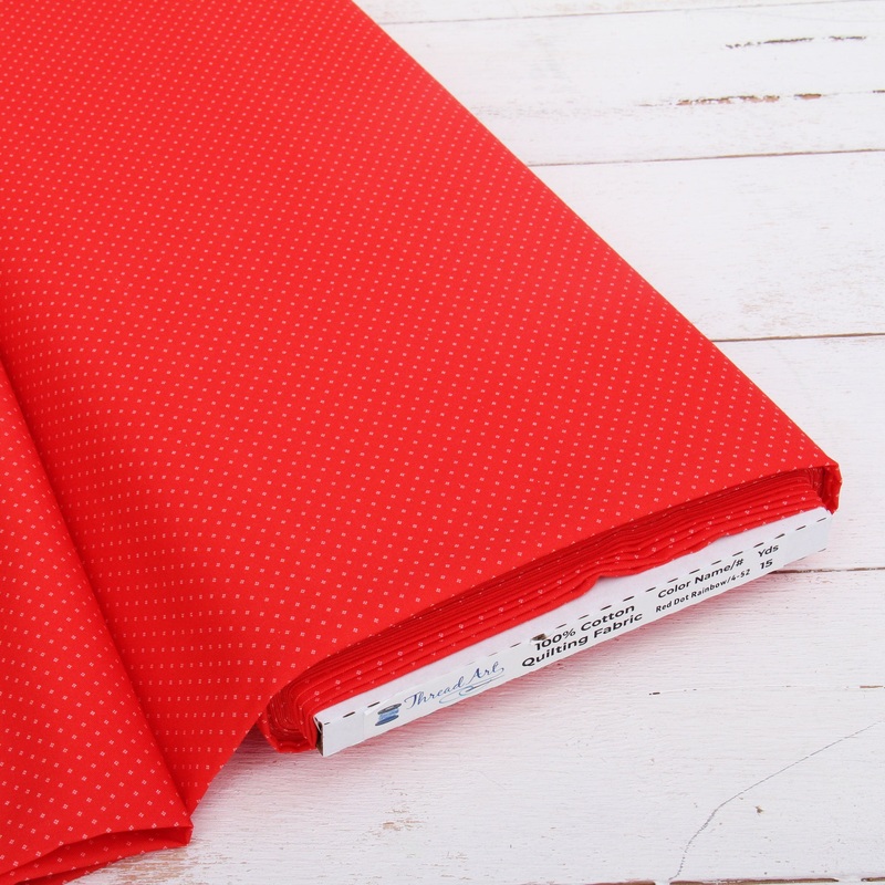 Premium Cotton Quilting Fabric Sold By The Yard – Patterned Red Dot RB
