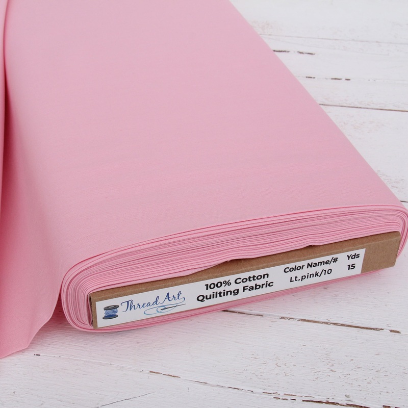 Premium Cotton Quilting Fabric Sold By The Yard – Solid Lt. Pink