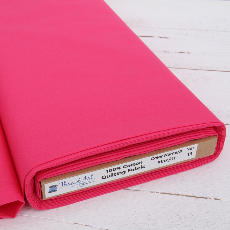 Premium Cotton Quilting Fabric Sold By The Yard – Solid Pink