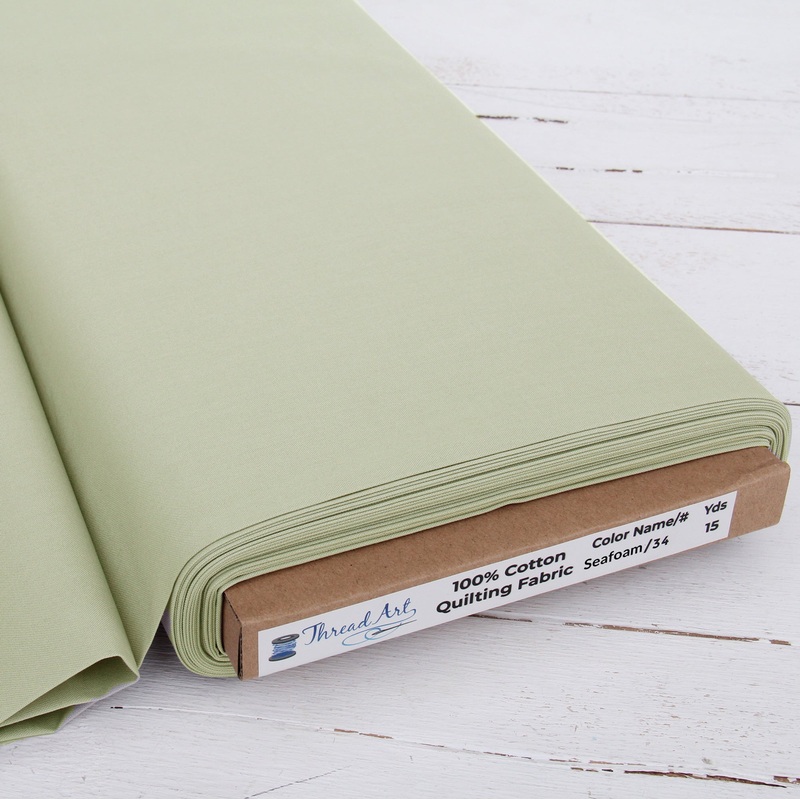 Premium Cotton Quilting Fabric Sold By The Yard – Solid Seafoam