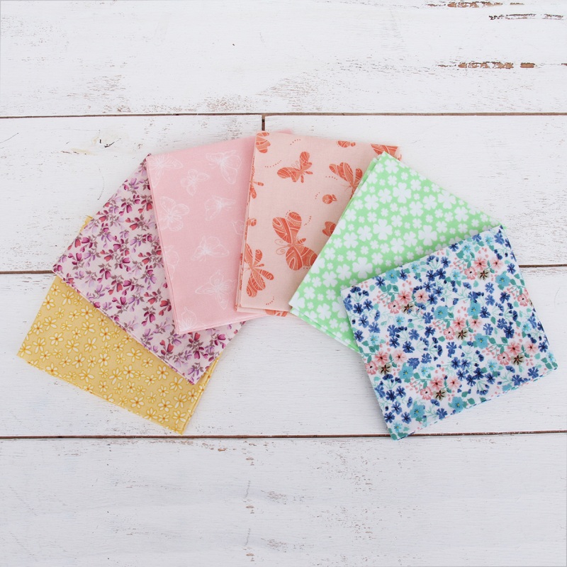 Six Fat Quarter Bundle – Pastel Print Colors