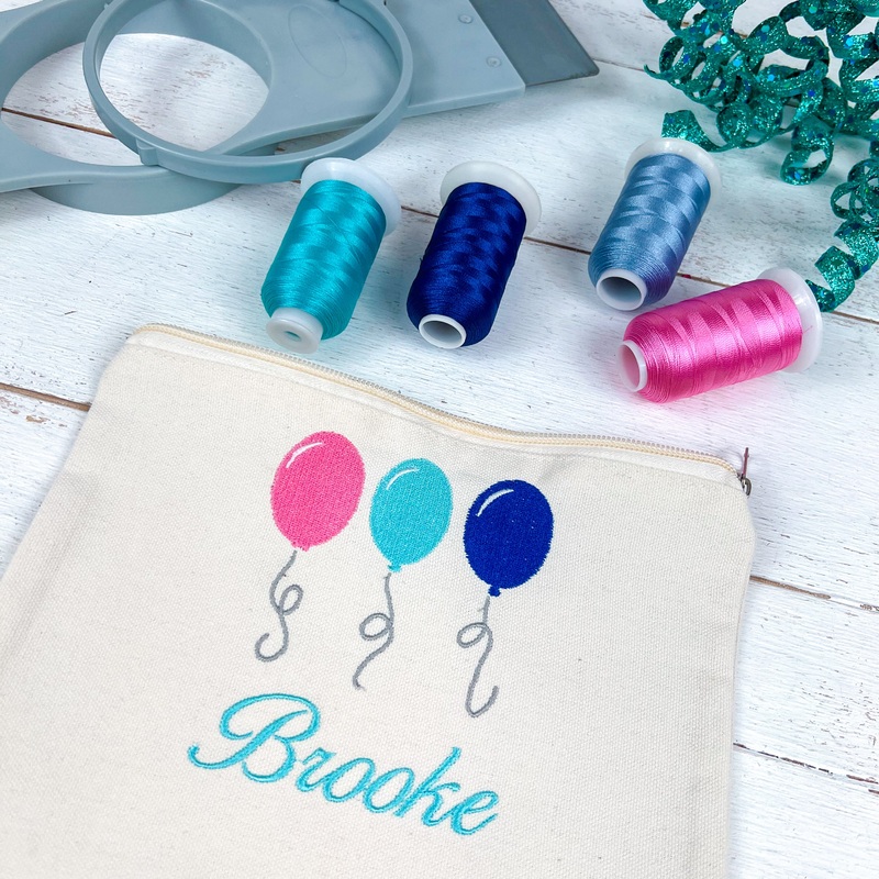 Personalized Baby Canvas Zipper Pouch With Embroidered – Choose Icon & Name