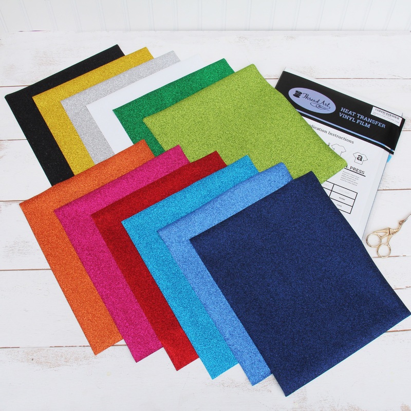 Color Pack of Glitter Iron On Vinyl – Heat Transfer Variety Pack