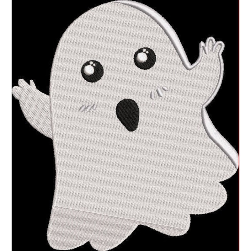 Cute Ghost Embroidery Design Instant Download Cute Halloween – 3 Sizes – 8 Formats – ThreadArt