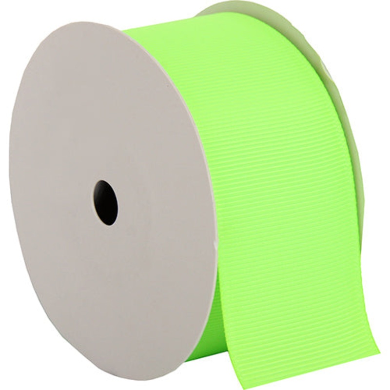 Grosgrain Ribbon 1 1/2″ – 10 Yards – Neon Green